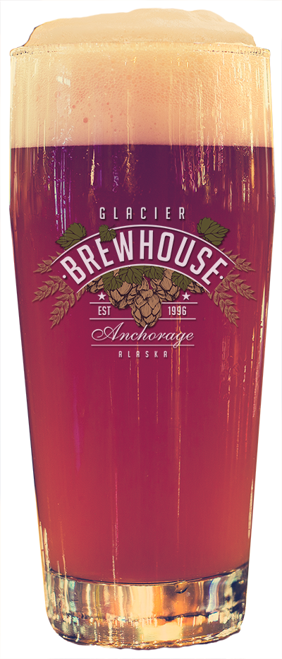 ALASKA Brewing Beer Brewery Coaster ~ GLACIER BrewHouse Amber Ale ~ Anchorage 